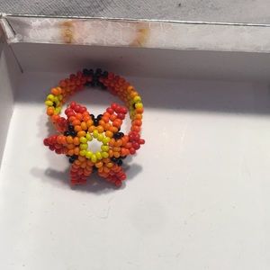 Free with purchase- beaded flower ring from Mexico